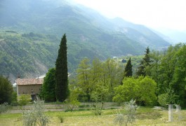 les maisons de caract�re &agrave; vendre - paca - Dominant une vall&eacute;e, au dessus de Nice,- mas 17&egrave;me S. et ses oliviers sur 18ha