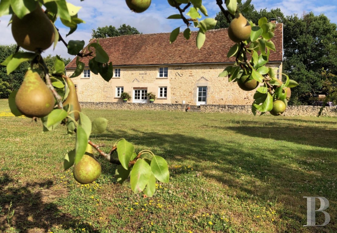 corps de ferme à vendre - bourgogne - À 2h de Paris, en Bourgogne, une propriété de campagne, ses deux maisons en pierre du 17e s. sur un terrain de 2 ha
