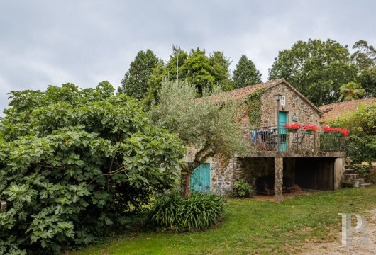 En Galice,  un presbytère historique du 15e siècle, son vignoble d'Albariño en production et sa dépendance ...